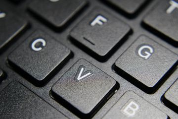 Close-up of a laptop keyboard